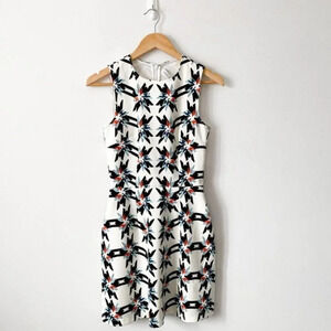 Tanya Taylor Floral Sleeveless Scuba Dress  Sz 4